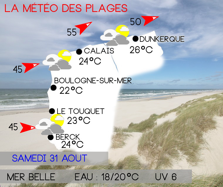 METEO DES PLAGES par Météo-France - Prévisions Météo gratuites à